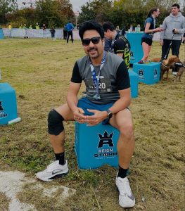 Abdul Mannan Dulal wore his Lifestyle Sports medal after completing the Fastlane Half Marathon on 4 October 2025